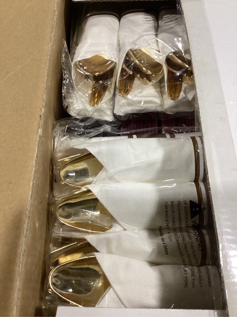 Condition photo showing Good Condition for liacere 350pcs red plastic plates-disposable burgundy red and gold plates 50guest baroque plastic dinnerware include 100plates, 50pack pre rolled napkins with silverware 50cups for wedding&mothers day
