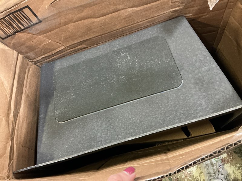 Condition photo showing As Is for 30x18 inch drop in kitchen sink with faucet-stainless steel single bowl kitchen sink stylish&modern look with faucet,bottom grid,silicon mat and drain assembly add elegance & enhance usability 30x18 stainless