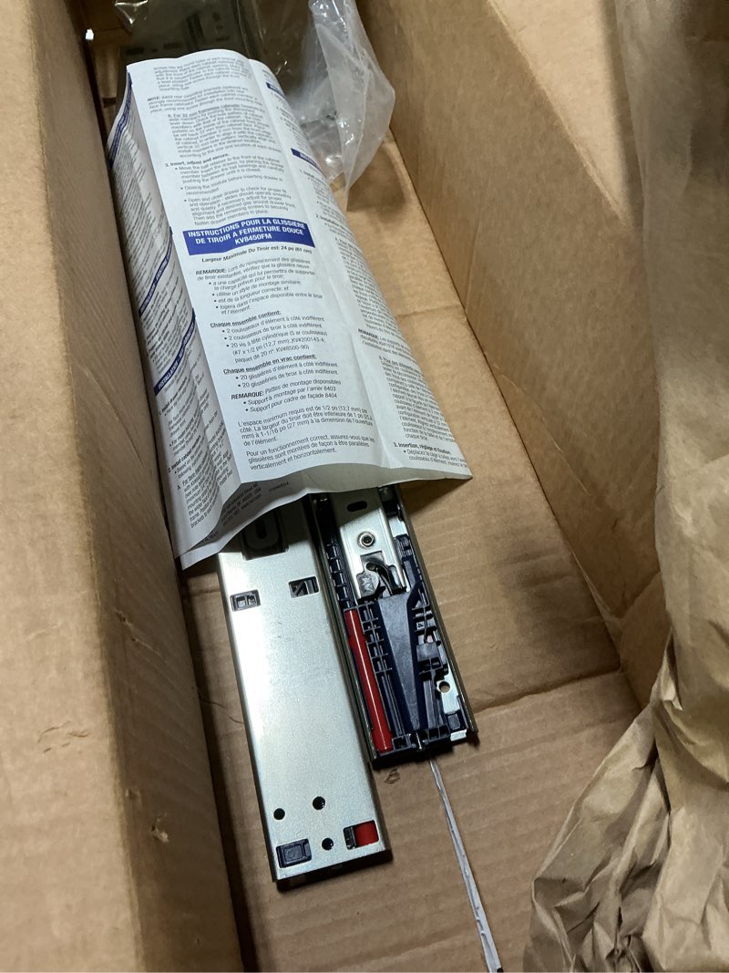 Condition photo showing Good Condition for knape & vogt side mount soft-close drawer slide, pair, inch 18 inch