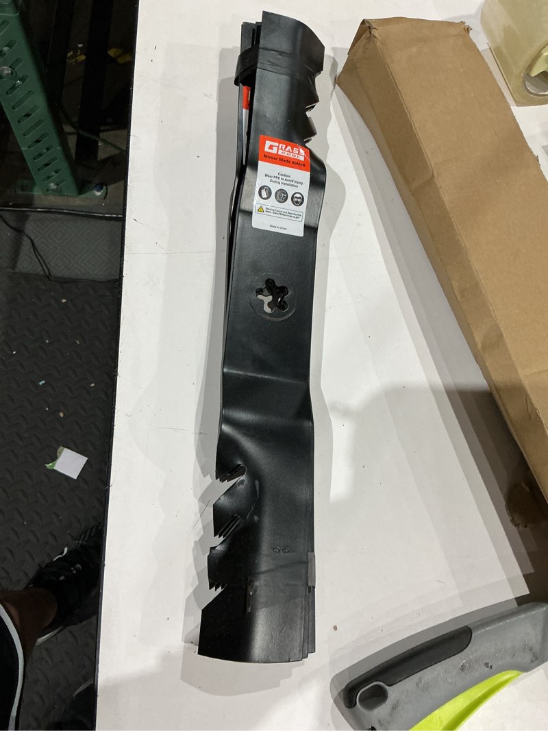 Condition photo showing As Is for grasscool 942-04053c mower blades for cub cadet 50 inch deck zero turn riding lawn tractor lt1050 ltx1050 rzt50 replace 742-04056 942-04056 (6 point star mounting hole)