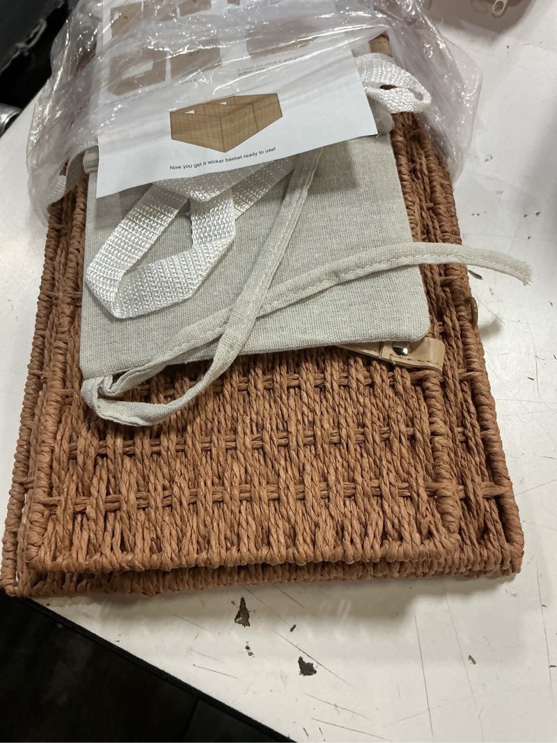 Condition photo showing Good Condition for hblife large baby diaper caddy organizer, paper rope storage baskets nursery bin with removable divider, portable car organizer for diapers, baby shower gifts, newborn essentials must haves brown large