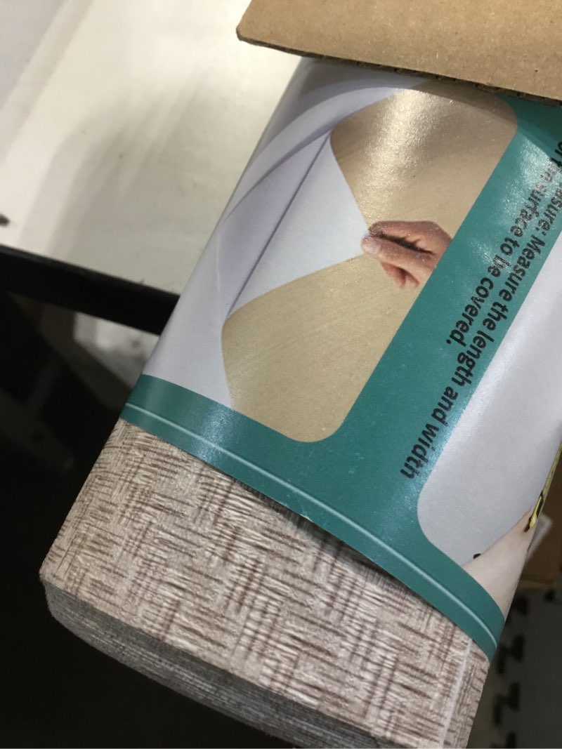 Condition photo showing Good Condition for Haimin Fabric Wallpaper Textured Contact Paper (24in X 393in) Grasscloth Wallpaper Peel and Stick Faux Linen Wall Paper Waterproof Vinyl Self Adhesive (Light Brown-1)