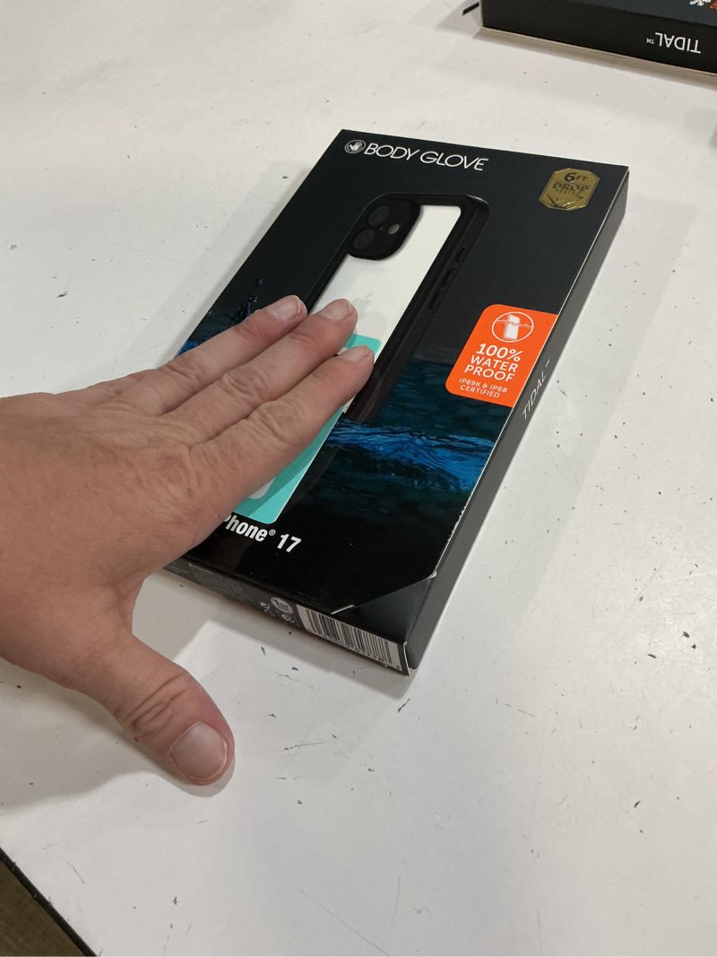 Condition photo showing New/Like New for body glove tidal waterproof phone case for iphone 17 - black/clear