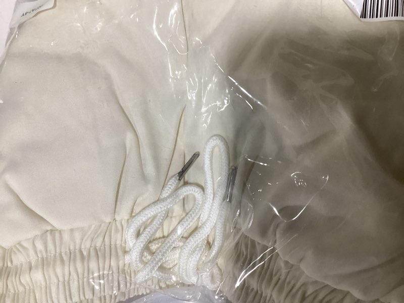Condition photo showing New/Like New for Girls Cargo Jogger Pants Parachute Pants with Elastic Waist and Pockets Cargo Trousers for Teens Girls 7-14 Years Tapered Cuffs Apricot 7-8 Years
