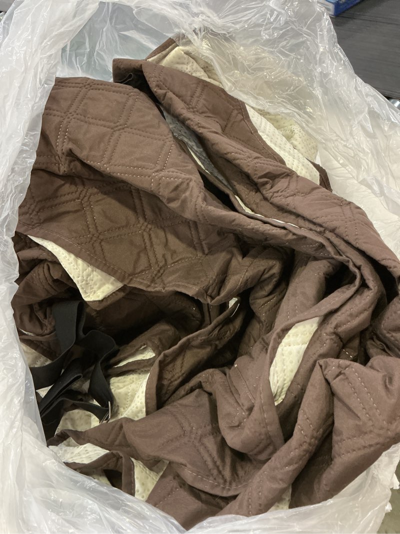 Condition photo showing Good Condition for ruaozz waterproof recliner sofa covers, couch covers for reclining couches 1-piece reclining couch cover washable furniture protector with elastic straps pocket for kids pets (chocolate, 3 seater) chocolate 3 seater