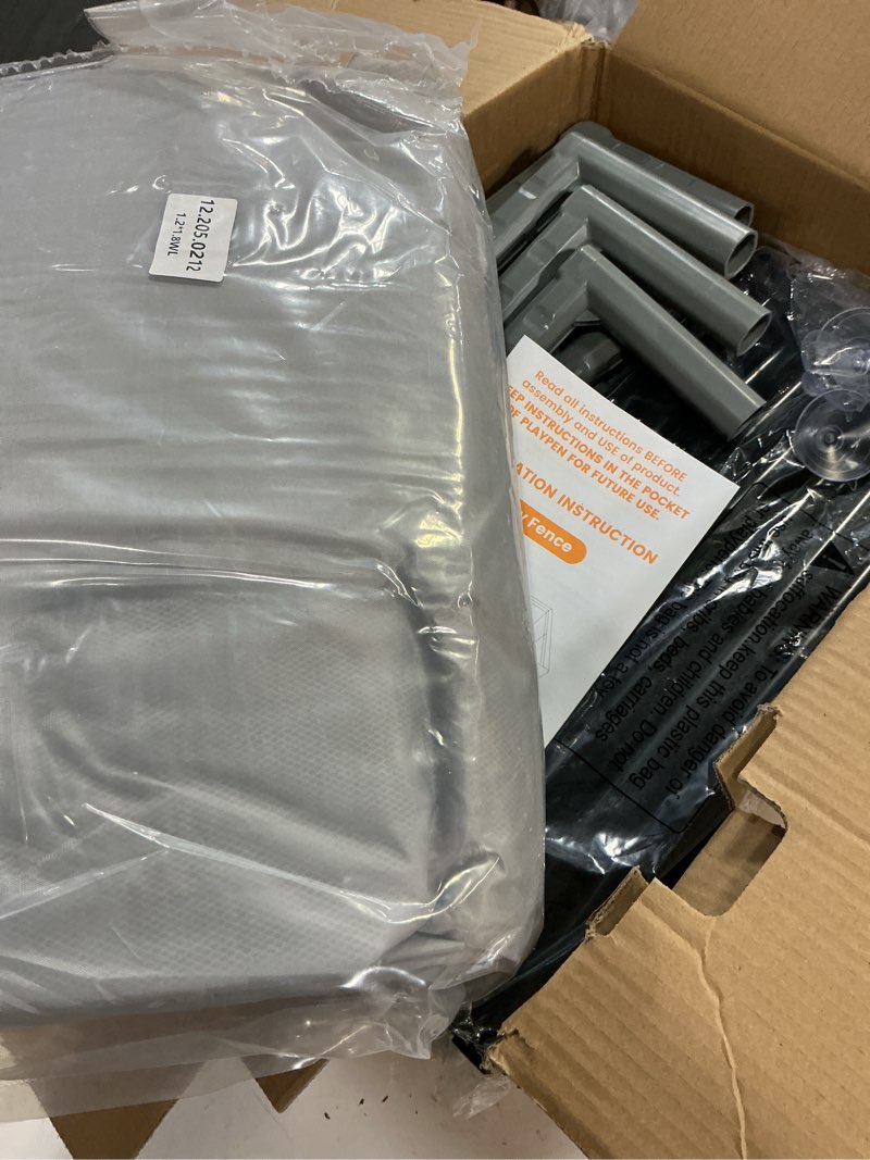 Condition photo showing Good Condition for hiaksedt baby playpen 74x50 inch, play pens for babies and toddlers baby fence play yards for indoor & outdoor with breathable mesh anti-fall playpen (74"x50") light grey 74"x50"