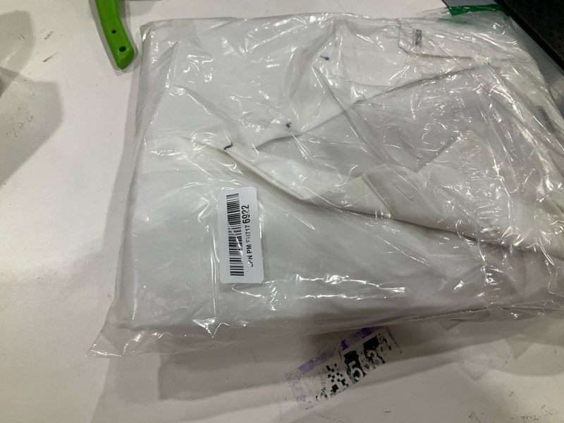 Condition photo showing New/Like New for COOFANDY Men's Summer Beach Outfits 2 Piece Short Sleeve Shirts and Shorts Vacation Texture Linen Sets for Men Medium A White