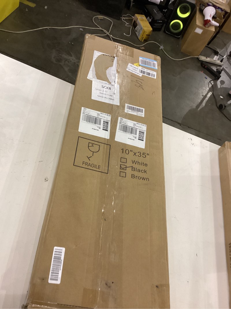 Condition photo showing As Is for NeatiEase 2 Pack Shed Windows 10"x35", Transom Window Fixed Design with Tempered Glass for Playhouses, Sheds, Garage and Chicken Coops (Black) 10"x35" Black