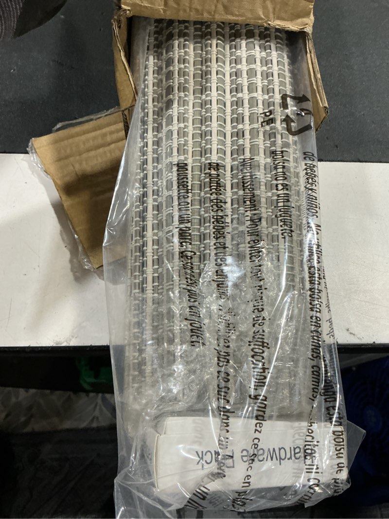 Condition photo showing Good Condition for lazblinds cordless bamboo roman shades for windows, 30.5x64, greystone | light filtering natural bamboo blinds, easy lift cordless design for living room & bedroom, fits interior windows greystone 30.5" w x 64" h