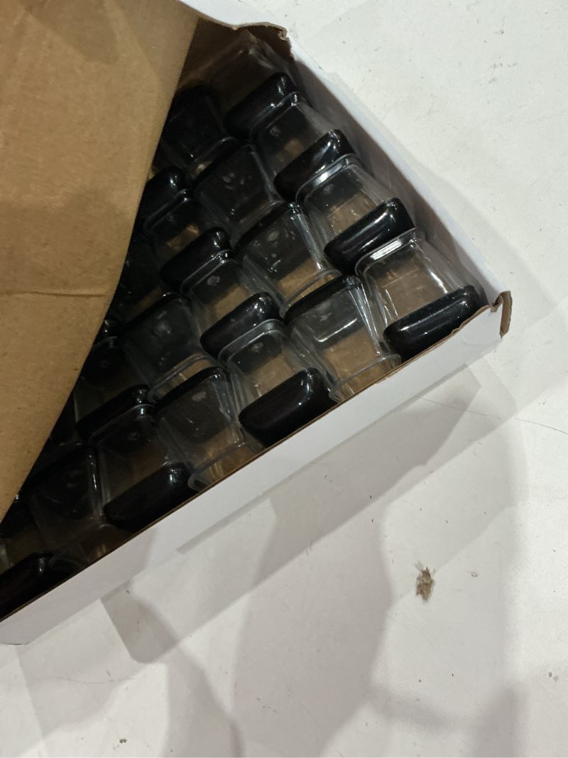 Condition photo showing Good Condition for 28 pcs chair leg sliders for carpet, square chair glides, silicone furniture leg protectors caps, carpet protectors table feet covers cups, teflon furniture pads sliders (fit:13/16" ~ 1") square m