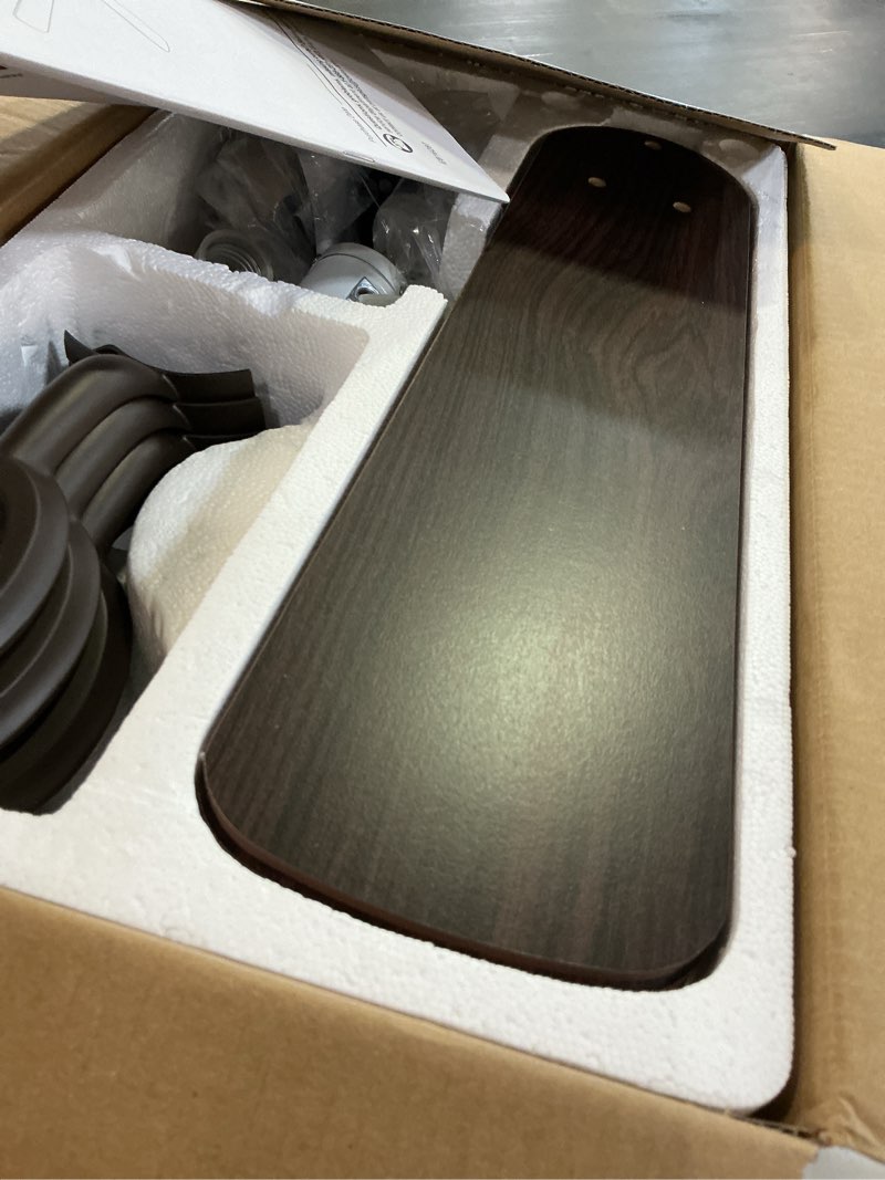 Condition photo showing Good Condition for harbor breeze mayfield 44-in bronze with java/cinnamon blades led indoor flush mount ceiling fan with light (5-blade)