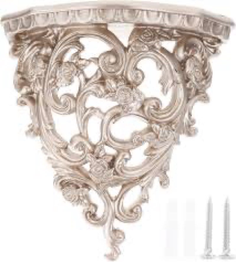 DOITOOL Wall Shelf Floating Shelves, Rustic Wall Shelves Mounted Plant, Hollow Out Decorative Storag