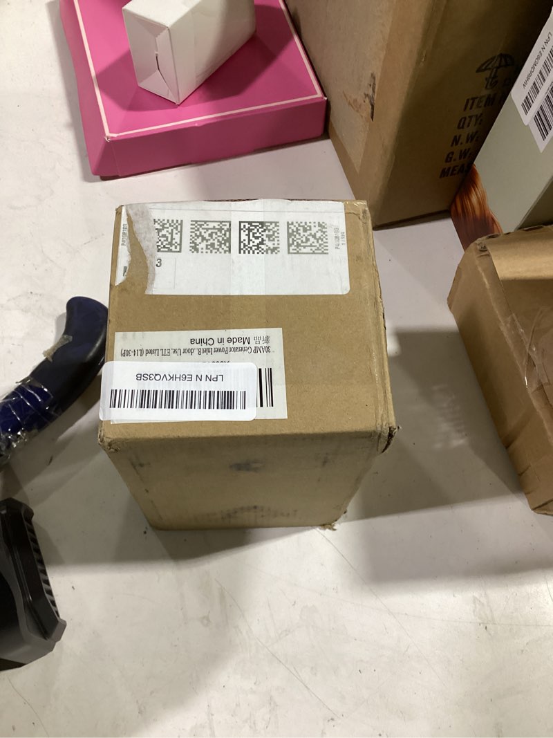 Condition photo showing Good Condition for 30amp generator power inlet box with pre punched knockouts, nema l14-30p for 4 prong generator with led indicator light 125/250 volt, 7500 watts for outdoor use, etl listed (l14-30p)