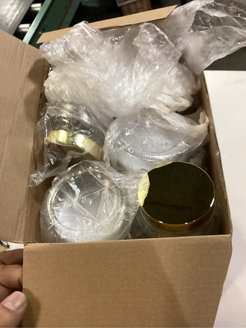 Condition photo showing Good Condition for Mumufy Clear Plastic Jars with Lids Round Plastic Containers Empty Travel Containers for Creams Refillable Cosmetic Jars for Lotions Body Scrub Body Butter(48 Pcs,5 oz) 48 5 oz