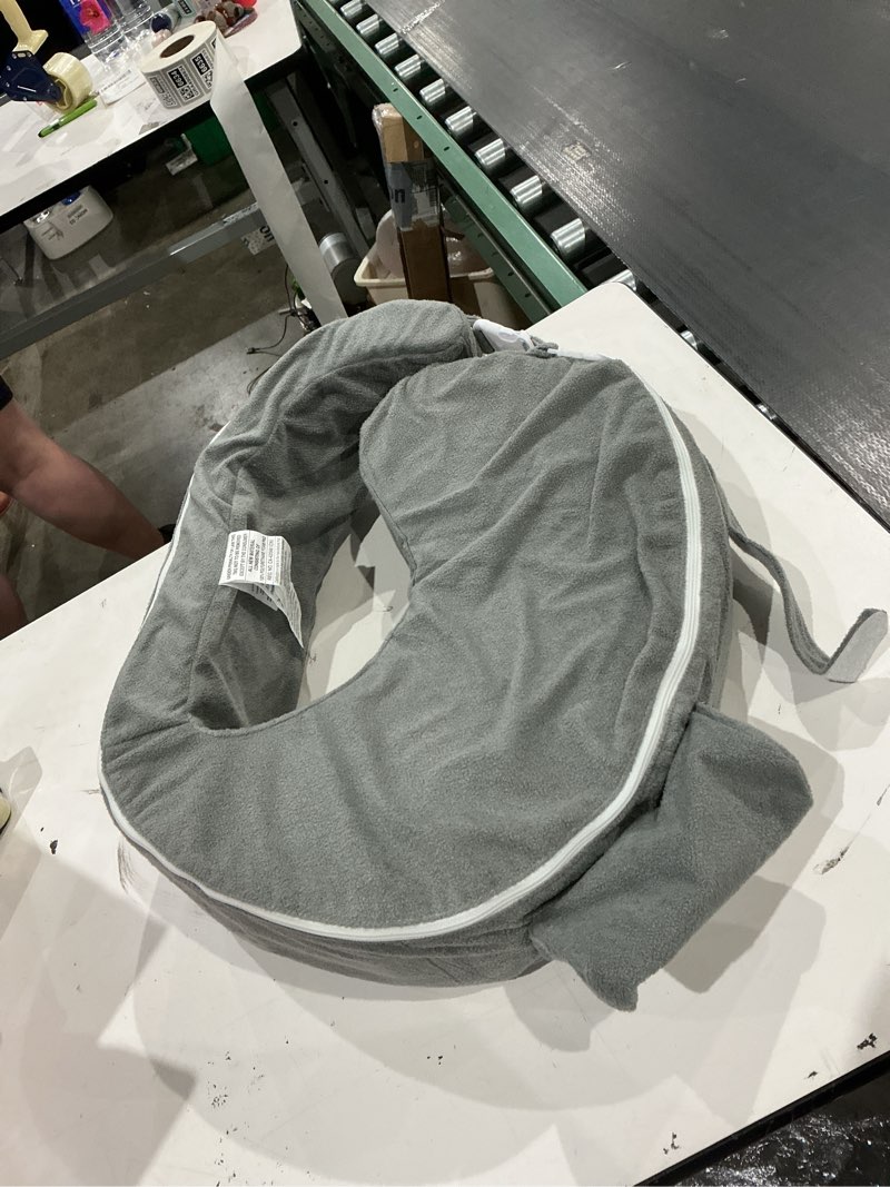 Condition photo showing As Is for my brest friend nursing pillow - deluxe - enhanced comfort w/ slipcover - ergonomic breastfeeding pillow for ultimate support for mom & baby - adjustable pillow w/ handy side pocket, evening grey