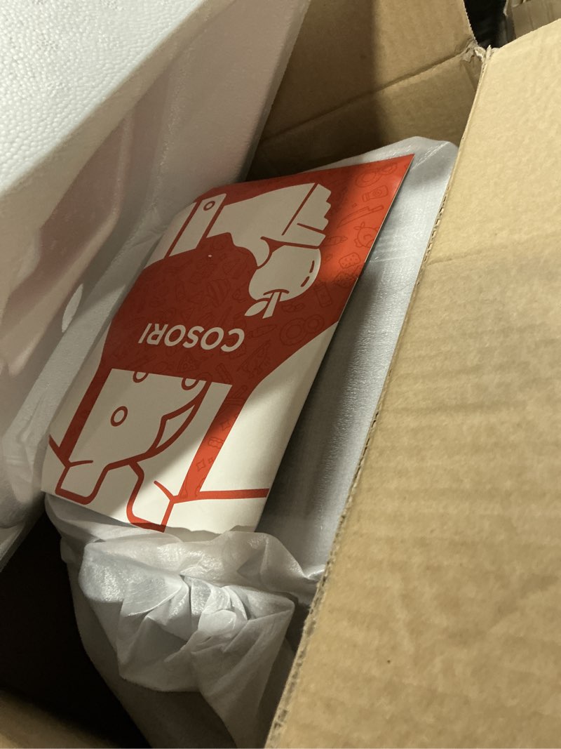 Condition photo showing Good Condition for Cosori 9-in-1 TurboBlaze Air Fryer 6 Qt, Premium Ceramic Coating, 90°–450°F, Precise Heating for Even Results, Air Fry, Roast, Bake, Broil, Dry, Frozen, Proof, Reheat, Keep Warm, 120V Dark Gray 6QT Air fryer