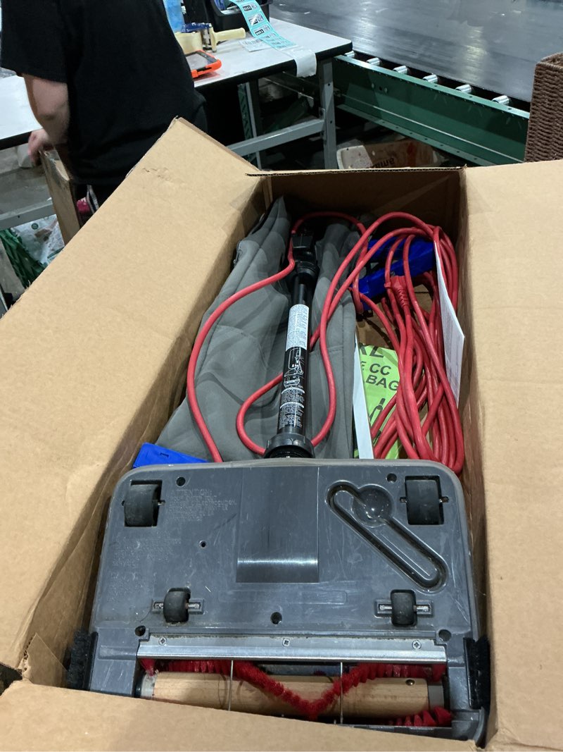 Condition photo showing As Is for oreck commercial xl vacuum cleaner, bagged upright vac for carpets and hard floor, lightweight, automatic height adjust, high-speed brush roll, powerful vacuum cleaners for commercial use
