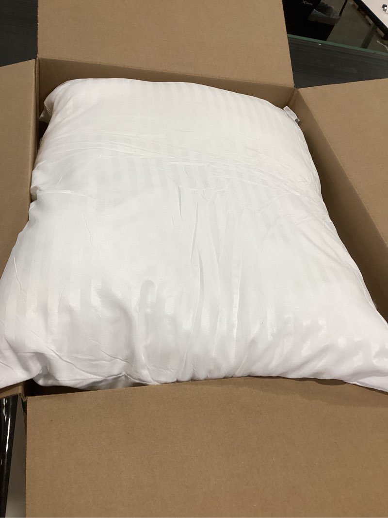 Condition photo showing As Is for EIUE Hotel Collection Bed Pillows for Sleeping 2 Pack Queen Size?Pillows for Side and Back Sleepers,Super Soft Down Alternative Microfiber Filled Pillows,20 x 30 Inches White Queen (Pack of 2)