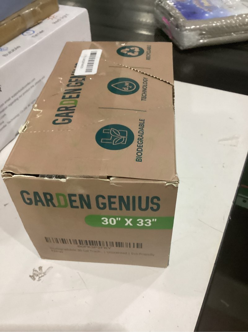 Condition photo showing Good Condition for Biodegradable 30-Gallon Trash Bags, 30" x 33" (50 Count) | For Kitchen, Storage, Parties, Yard Work & More | Heavy-Duty, Leak & Tear-Resistant | D2W | 30 Micron | Drawstring | Unscented | Eco-Friendly 30-Gallon (50-Pack)