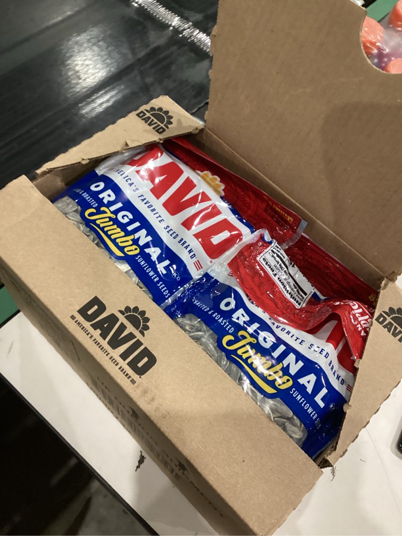 Condition photo showing New/Like New for DAVID Sunflower Seeds, Original Flavor, 1.75 oz. (Pack of 12). 42.0 oz