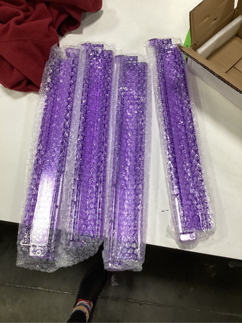 Condition photo showing As Is for mahjong racks with pushers 4pcs set majiang tile holder acrylic mahjong racks accessories and gifts deep purple