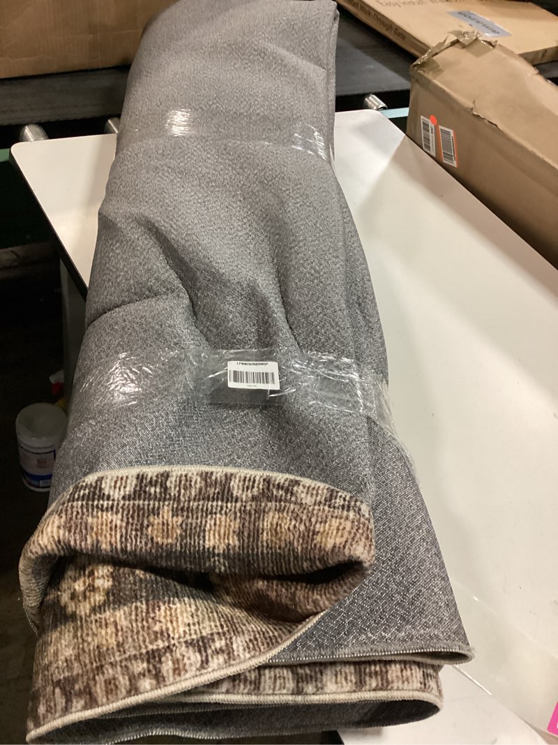 Condition photo showing Good Condition for HUGEAR 8x10 Machine Washable Rugs Brown Hallway Large Area Rug Indoor Accent Rug Floral Low Pile Carpet Soft Throw Aesthetic Rug Bedroom Living Room Office Dining Room Kitchen Laundry Room Floral | Brown 8' x 10' (Rectangular)