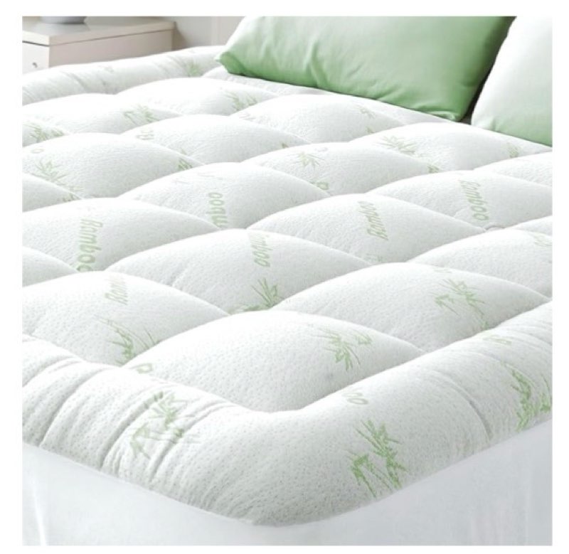 Ultra Soft Full Size Mattress Topper - Viscose Made from Bamboo Pillow Top Mattress Pad for Back Pai