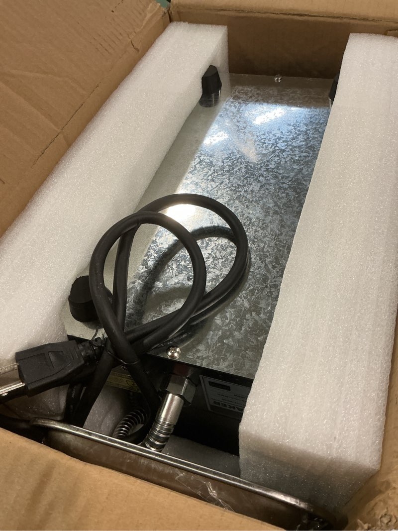 Condition photo showing Good Condition for PYY Bubble Waffle Maker - Commercial Egg Puff Waffle Iron Machine, 1500W 122-482? Electric Stainless Steel Hong Kong Round Cones | 180° Rotating| Black Non-stick Coating | Crumb Tray | Wooden Handle