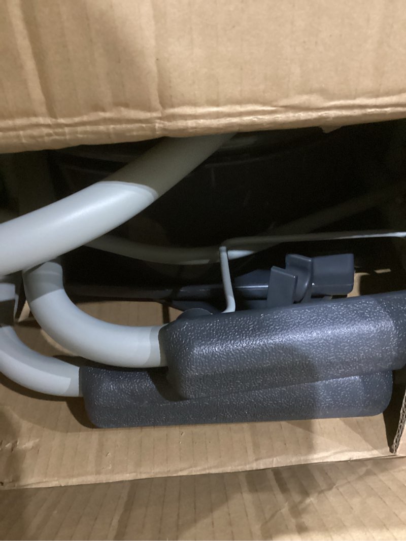 Condition photo showing As Is for Medline 3-in-1 Steel Adjustable Bedside Commode w/ Microban Protection, Portable Bedside Toilet, 350 lb. Weight Capacity, Removable 7.5 QT. Bucket, Toilet Chair For Elderly, Tool-Free Assembly, Gray Regular Seat