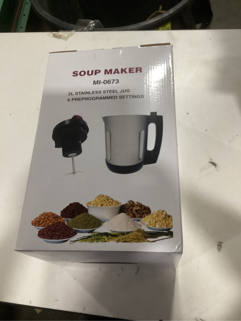 Condition photo showing New/Like New for Potlimepan Soup Maker Machine 2L, 8 in 1 Multi-Funcation Soup and Smoothie Maker with Led Control Panel, Stainless Steel Hot Soup Maker Electric, Makes 3-6 Servings Smart Living for Home Use Red