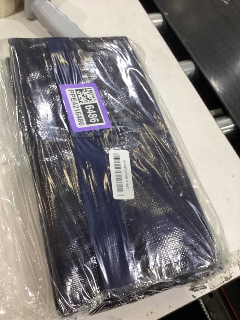 Condition photo showing New/Like New for 6 Pack Extra Heavy Duty Large Moving Bags with Strong Zipper & Comfortable Handles, Sturdy & Durable Clothes Storage Bags Totes Bins, Blue Packing Moving Boxes for College Supplies, Dark Blue Dark Blue 6 Pack