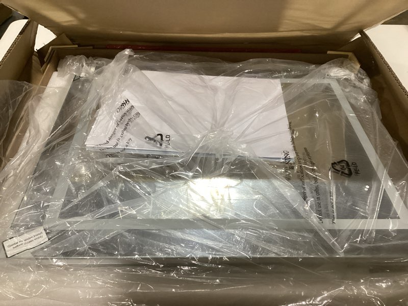 Condition photo showing Good Condition for 16x20 Inch LED Bathroom Mirror Frameless Vanity Mirror with Lights Backlit and Frontlit Dimmable Anti-Fog (Auto Off) Memory Makeup Wall Mirror for Bedroom Cloakroom Living Room Frameless 16"L x 20"W