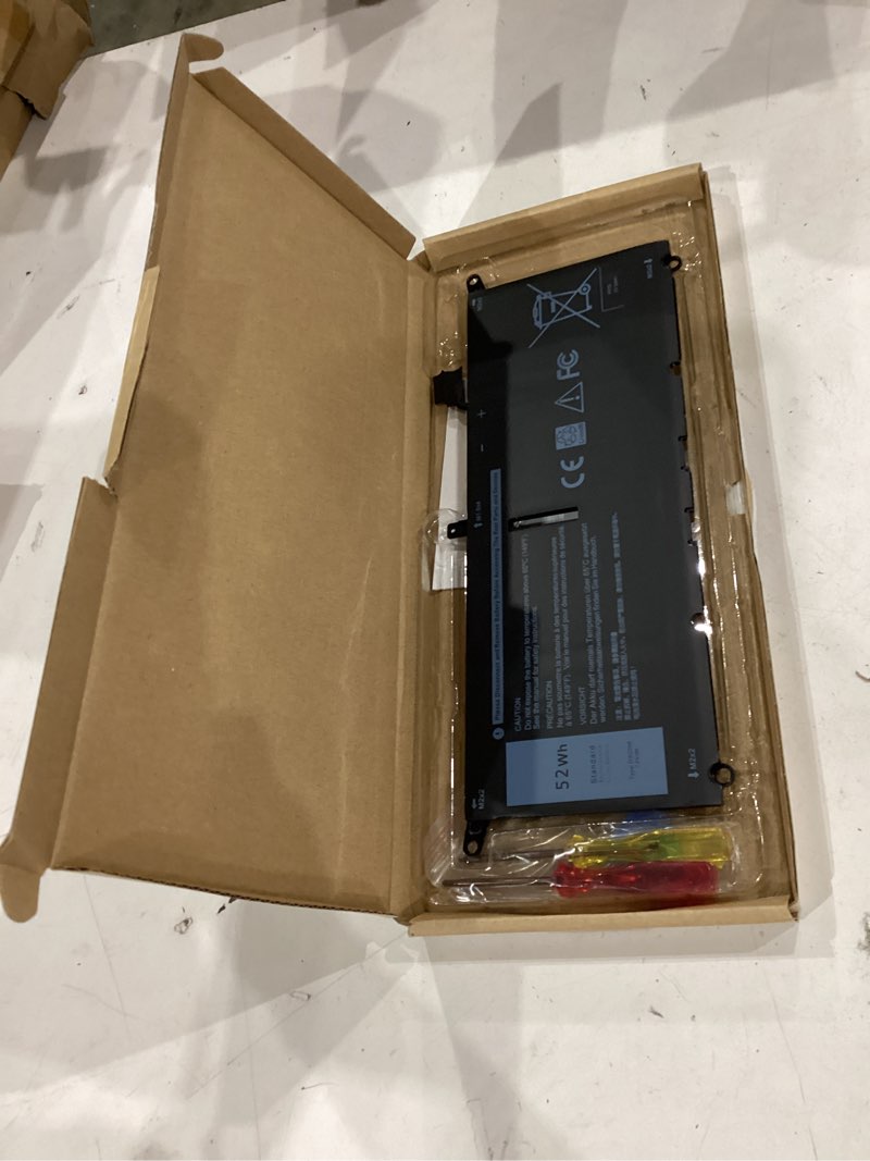 Condition photo showing As Is for 52wh dxgh8 7.6v battery for dell xps 13 9370 9380 inspiron 13 7390 7391 2-in-1 5390 5391 14 7490 latitude 3301 vostro 13 5390 5391 g8vcf h754v 0h754v v48rm hk6n5 p82g p82g002 p113g p114g p115g 4 cell
