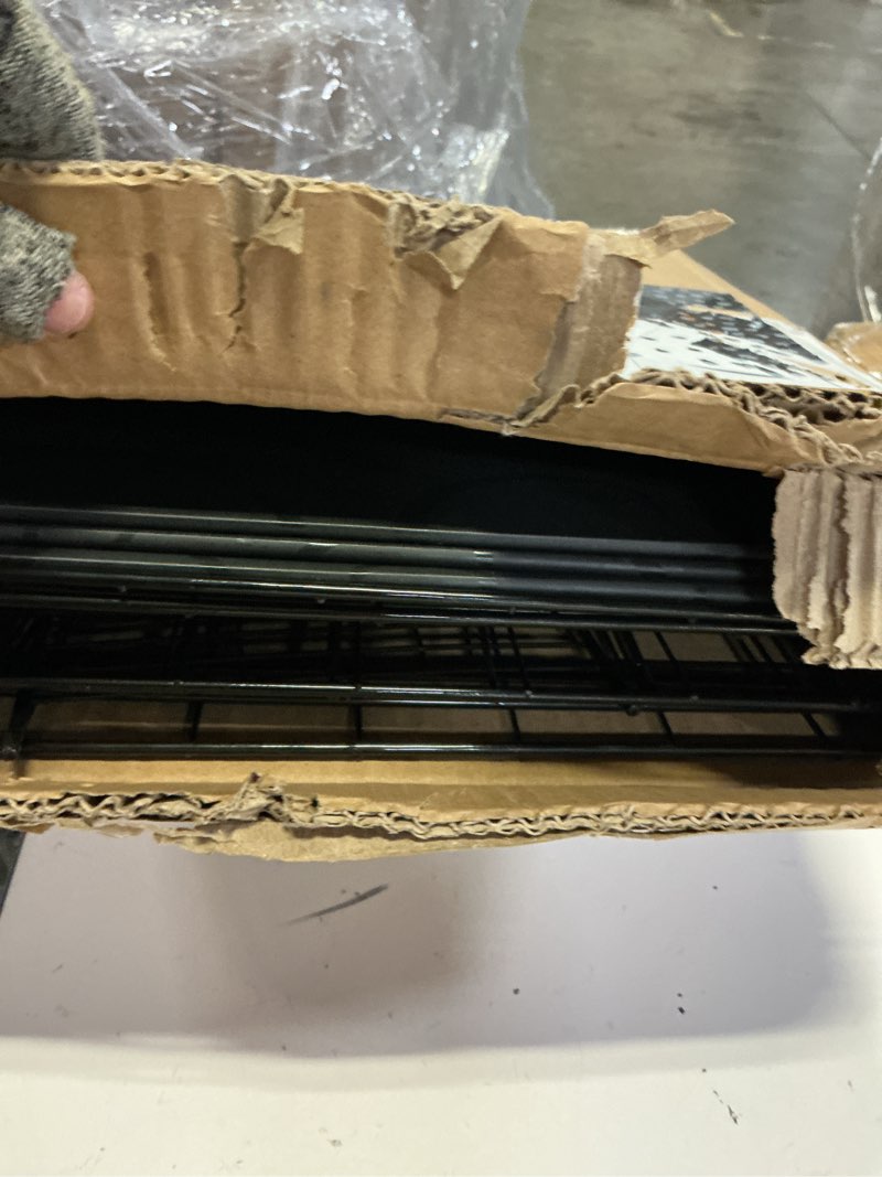 Condition photo showing Good Condition for muyg diy cat cage,pet playpen indoor, detachable metal wire small animal cages, 2-tier crate large exercise place, kitten enclosures with 2 door, 29.5 x 15.3 x 28.7 inch, black ?black?