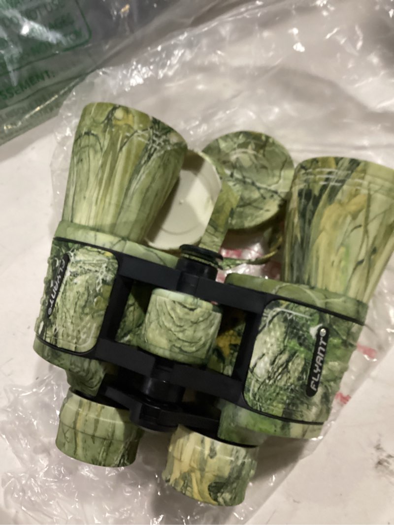 Condition photo showing Good Condition for bushnell powerview 10x50mm porro prism instafocus binoculars – realtree ap camo, ideal for hunting, birding, hiking & outdoor adventures