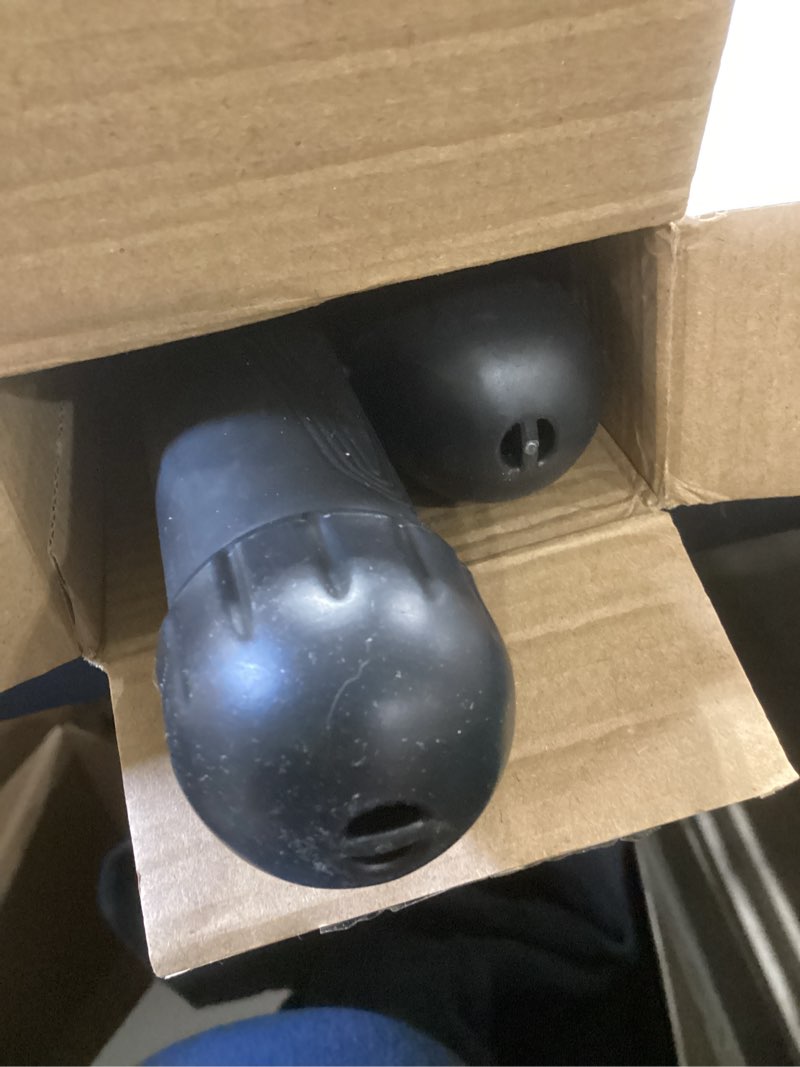 Condition photo showing Good Condition for 2pcs weighted ropeless battle ropes, 3.5 lbs in total, heavy duty workout rope for home gym with training poster, portable workout rope for strength training, hiit, cardio, non-slip grip, fitness equipment for men & women black