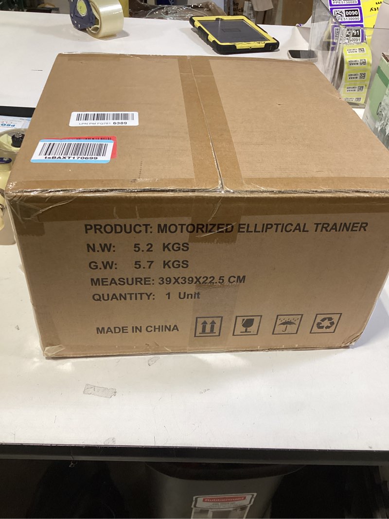 Condition photo showing New/Like New for under desk elliptical, electric leg exerciser as seen on tv for seniors with 12 adjustable speed, quiet portable electric seated pedal exerciser machine with remote control for home office white