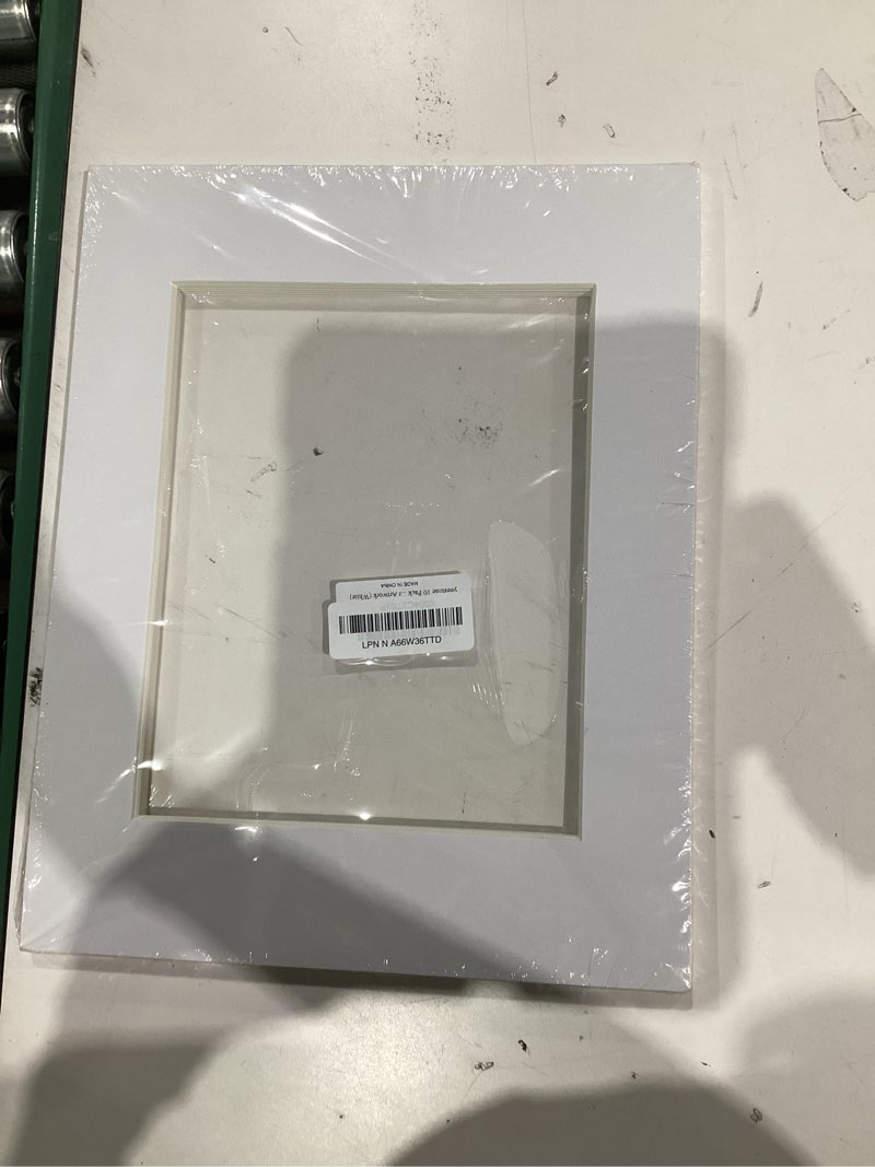 Condition photo showing New/Like New for 10 Pack Picture Frame Mats, 11x14 Matted to 8x10 Photo Mats, Acid Free Picture Matting for Pictures Photos Watercolor Artwork (White) white-for 8*10 photos