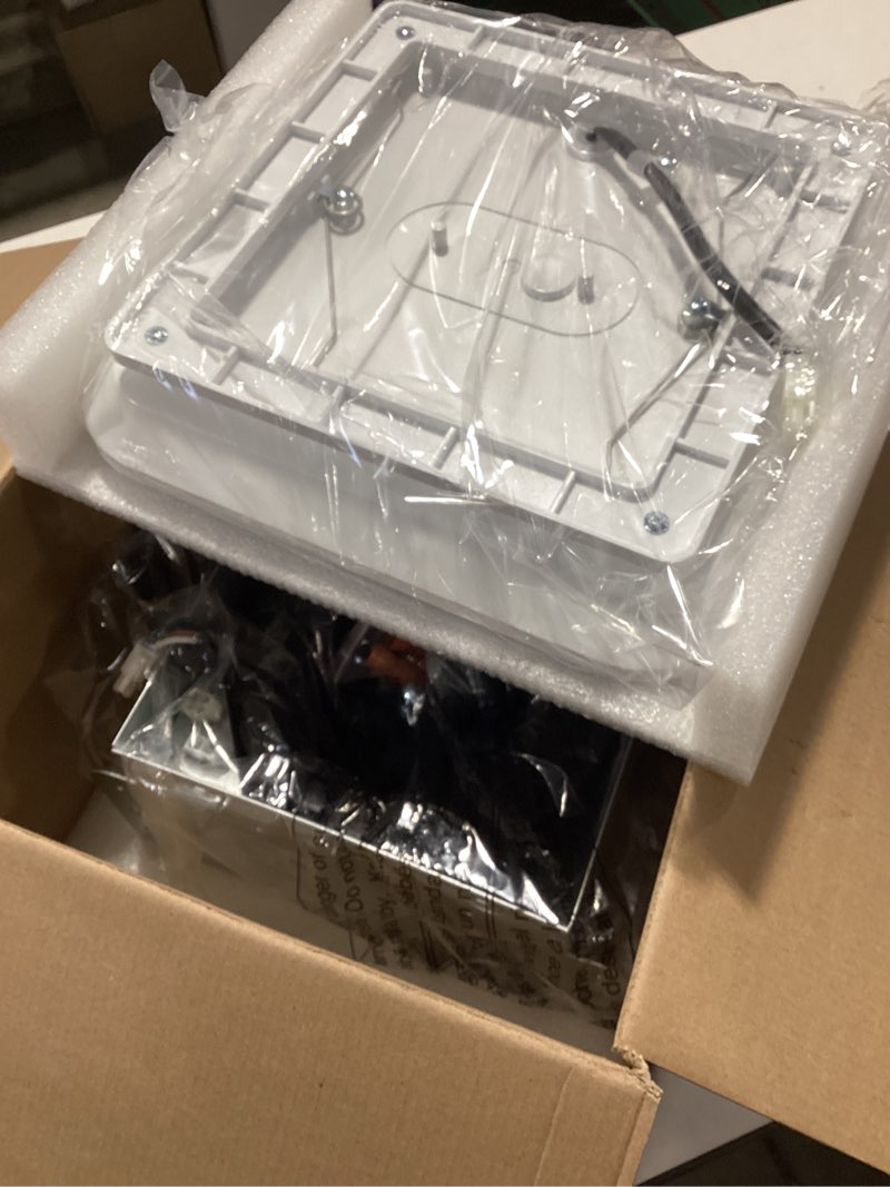 Condition photo showing As Is for Fitop Bathroom Exhaust Fan with Light, 110 CFM 43W Ceiling Mount Shower Ventilation Exhaust with Light, 1.0 Sones Bathroom Vent with Light, Bathroom Fan 1200LM LED Light 3000K/4000K/5000K white