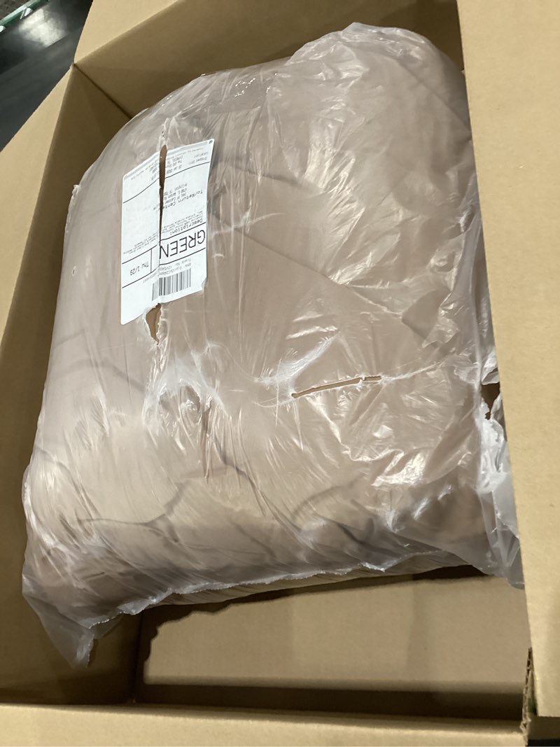 Condition photo showing As Is for 100% Cotton Comforter Set Queen Size – Dark Brown, Linen-Like Texture, Super Soft & Breathable Lightweight Bedding Set, 3-Piece Durable Percale Comforter for All Seasons Dark Brown Queen