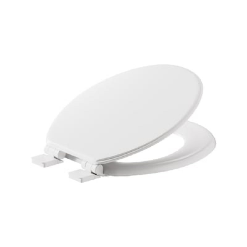 American Standard Moments Wood White Round Soft Close Toilet Seat