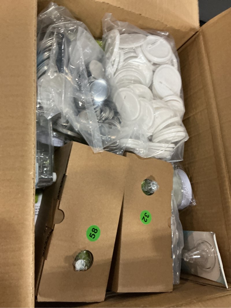 Condition photo showing New/Like New for button maker machine multiple-sizes - pin maker machine 1.25 inch+2.25 inch, interchangeable button-models badge button press machine with 200 sets 32+58mm button maker supplies&circle cutter green 1.25+2.25 inch (200 sets)