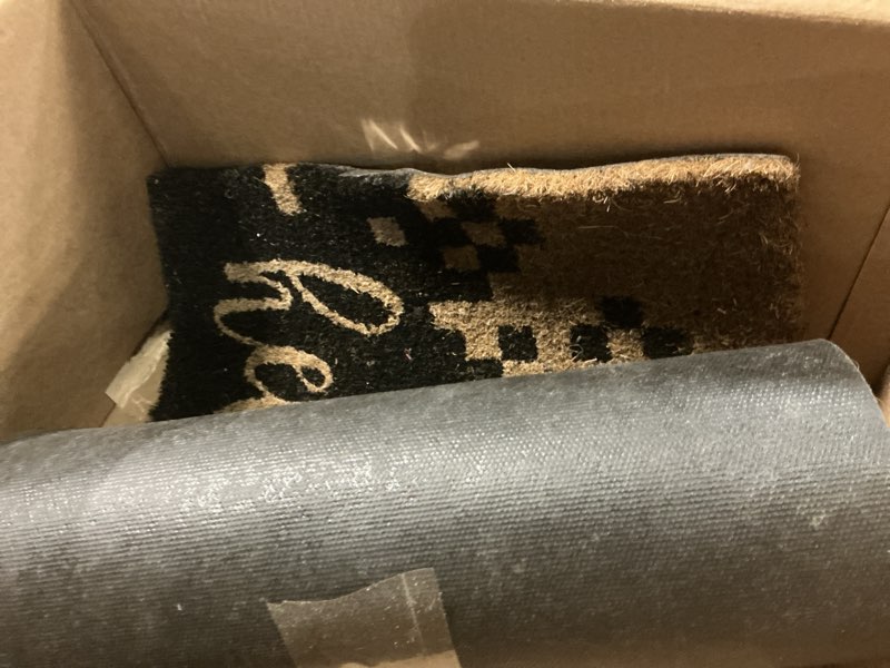 Condition photo showing As Is for calloway mills az104731729 hello/goodbye doormat 17" x 29"