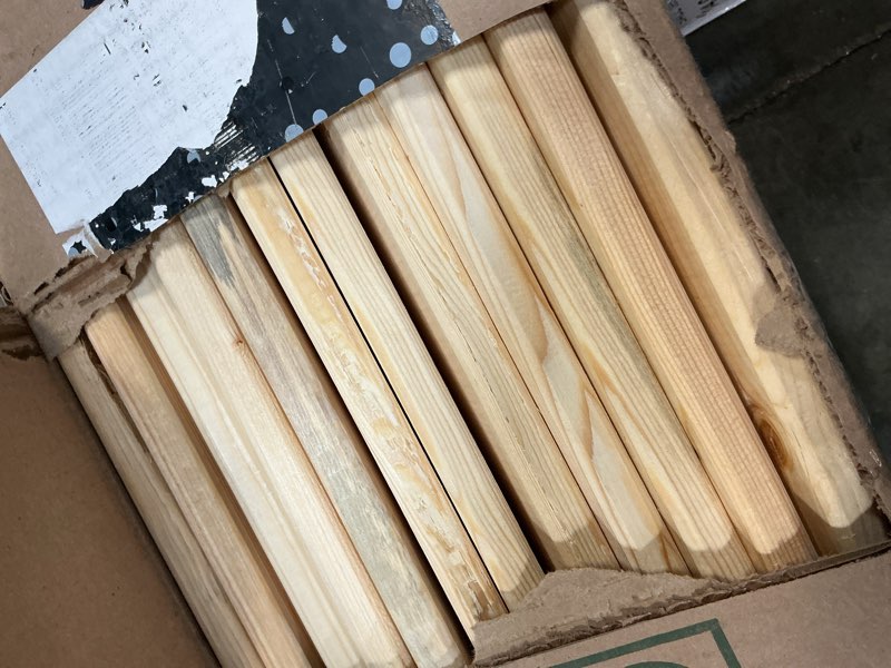 Condition photo showing New/Like New for treaton, 0.68-inch heavy duty horizontal wooden bunkie board/bed slats, 78" x 76", beige heavy duty king