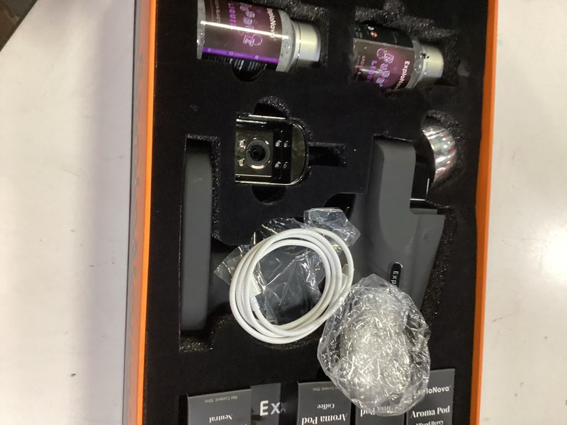 Condition photo showing As Is for Cocktail Bubble Smoke Gun Kit with 5 Flavour Aroma Pods & Edible Bubbles – Aroma Blaster 2 to Elevate Drinks, Perfect for Bars, Parties, and Home Use, Ideal Gift for All Cocktail Lovers Black