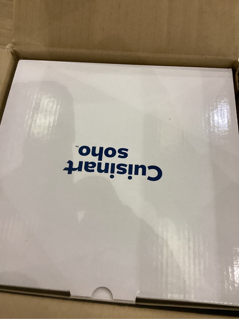 Condition photo showing New/Like New for Cuisinart Soho 1-Liter Double Wall Electric Hot Water Kettle, Tea Kettle with Stainless Steel Interior, One Touch Operation to Boil Water for Tea, Hot Cocoa, or Instant Oatmeal, CK-10TR, Truffle Truffle 1.1 Quarts