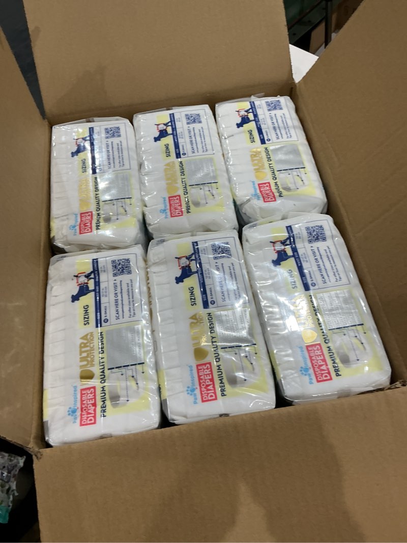 Condition photo showing Good Condition for paw inspired disposable diapers, xs, 12-count