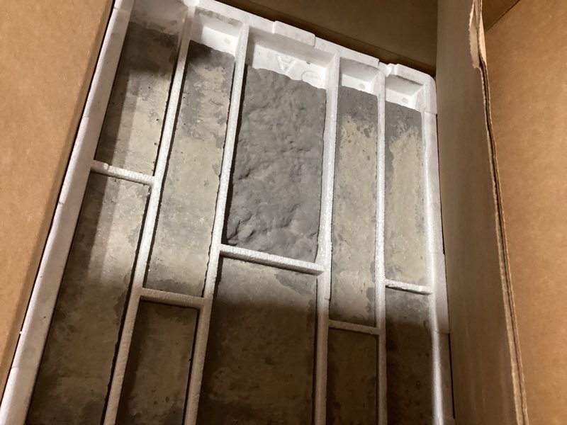 Condition photo showing As Is for AirStone Spring Creek 6-lin ft Outside Corner/Finished End Stone Veneer Trim