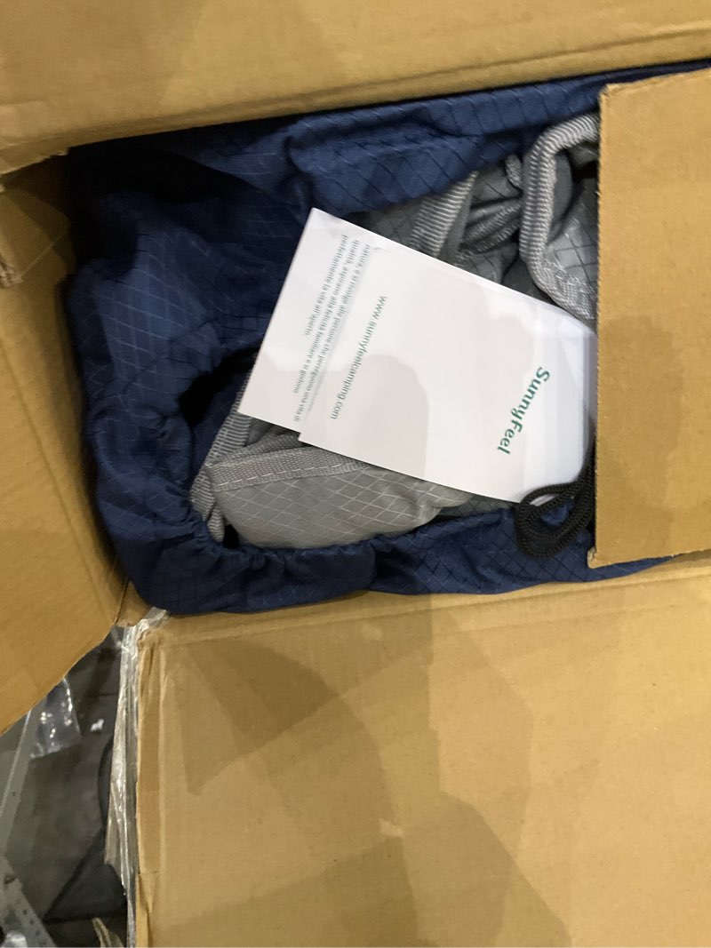 Condition photo showing New/Like New for SUNNYFEEL Heated Double Camping Chair, Outdoor Portable Loveseat Chair, Heavy Duty Folding Lawn Chairs with Storage for Beach/Tailgate/Travel/Picnic, Foldable Duo Camp Chairs for Adults 2 People Heated-blue