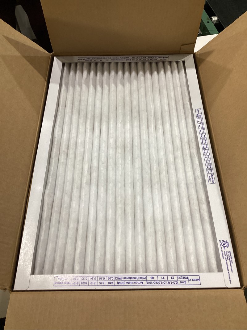 Condition photo showing New/Like New for aerostar 16x25x1 merv 11 air filter, 4 count, actual size (15.75 x 24.75 x 0.75), hvac, air conditioning & furnace filter for dust, pet dander, smoke & allergies (mpr 1200 / fpr 7), made in usa 4 pack merv 11 advanced